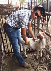 Gabe with goat